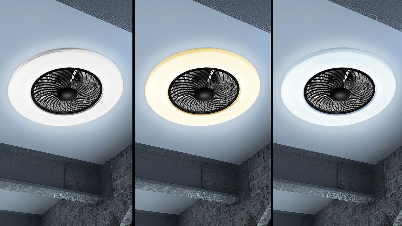 Lampada Con Ventilatore App1552-c Black