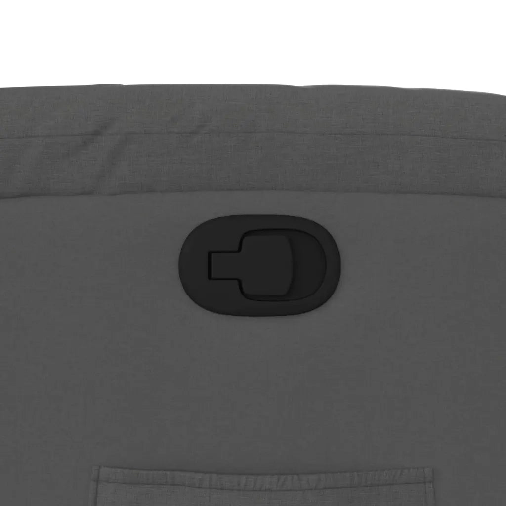vidaXL Poltrona reclinabile in tessuto grigio scuro