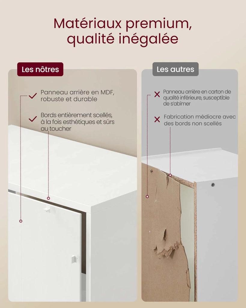 Libreria alta a 6 ripiani con anta mobile contenitore aperto 24 x 60 x 175 cm per soggiorno ufficio sala da pranzo bianco 12_0005285