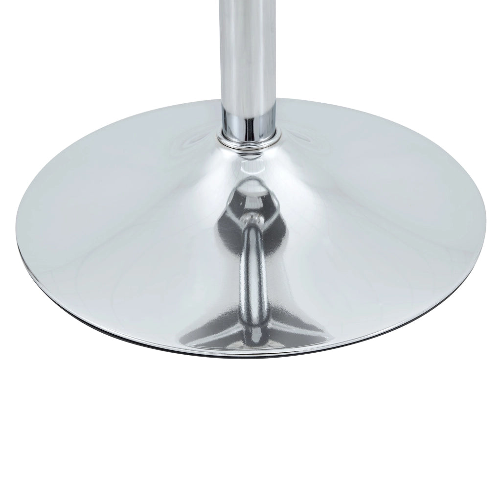 Set di 2 sgabelli da bar girevoli 360° regolabili in altezza con schienale, PU bianco