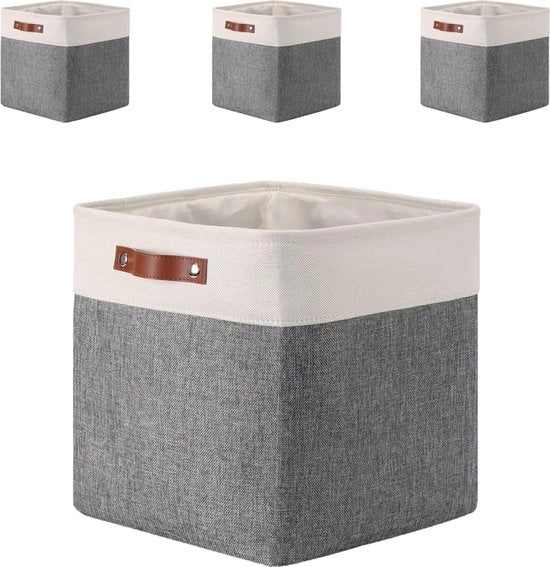 Sottrazione-dobbelstenen, 28 x 28 x 28 cm, bianco e grigio, 4 pezzi