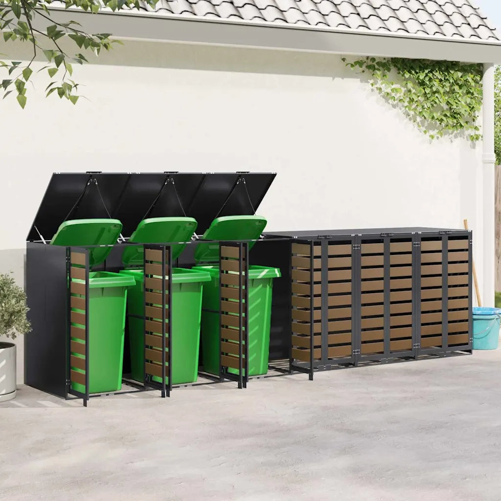 Contenitore per Rifiuti per 3 Bidoni 340 x 77.5 x 115.5 cm