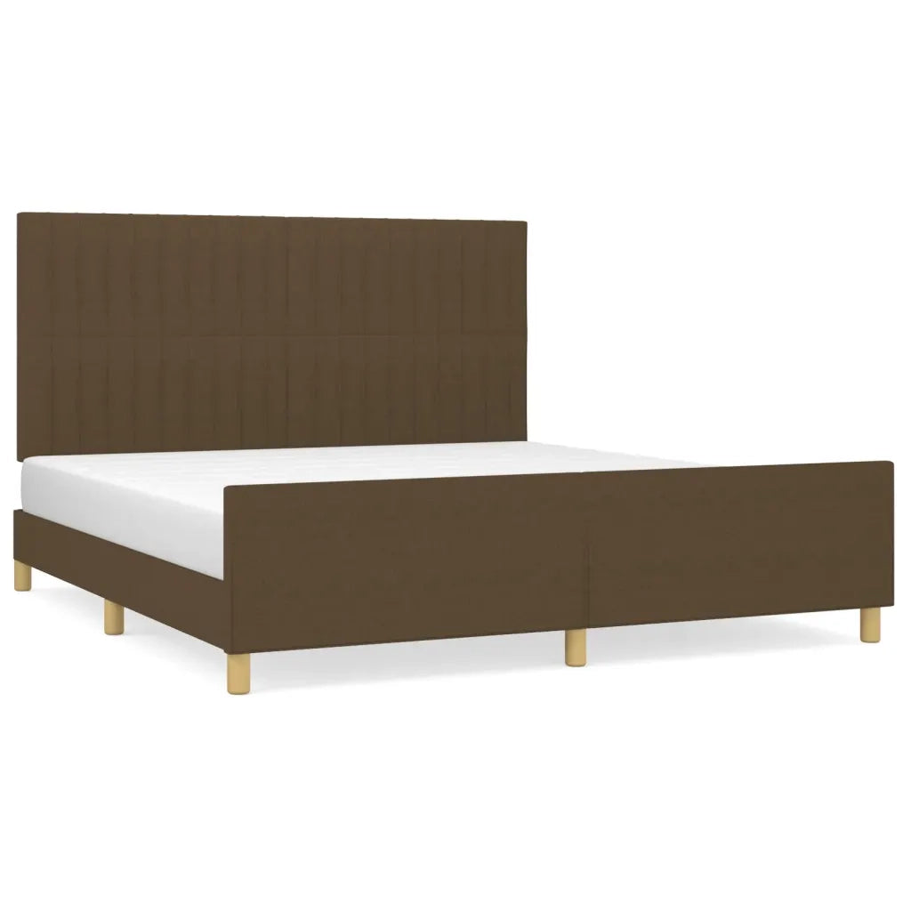 Giroletto senza Materasso Marrone Scuro 180x200 cm Tessuto 3125238