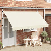 Tenda da Sole Retrattile Manuale-Tenda parasole per Patio 350 cm Crema