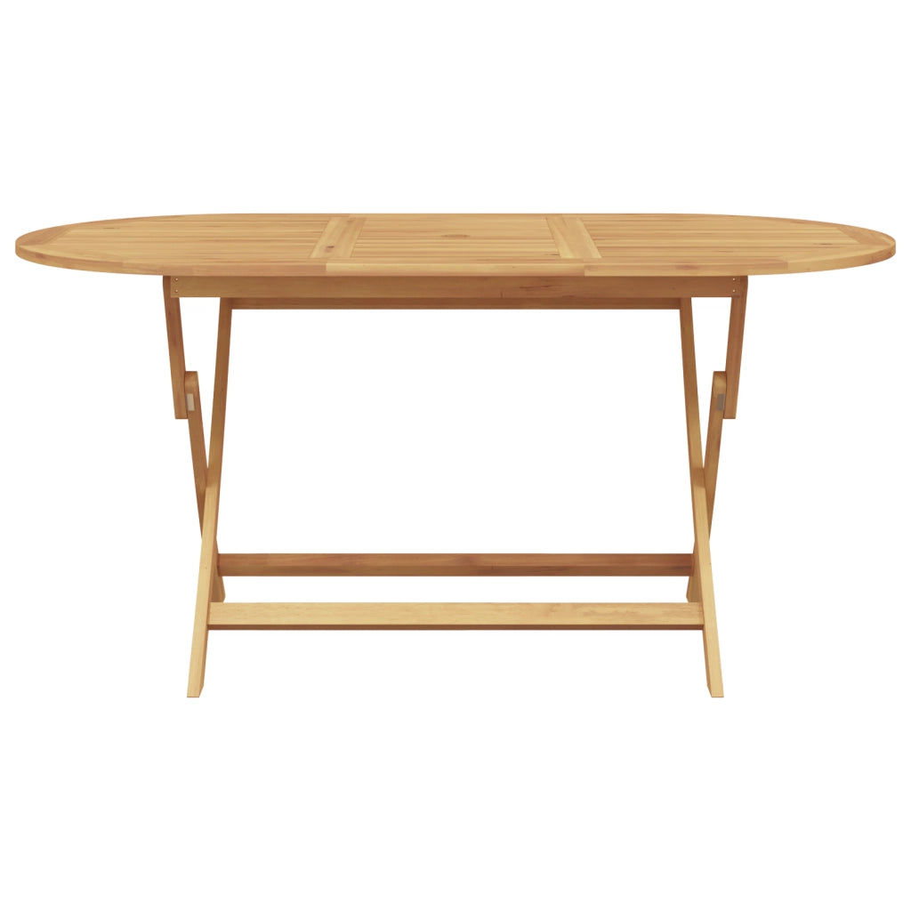 Set da pranzo da giardino  7 pezzi pieghevole in legno massello di teak