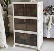 Cassa di Stoccaggio con Ruote, Tavolo da Notte in Plastica per Abbigliamento, Scarpe e Giochi, Ideale per l'Organizzazione e la Risparmio di Spazio