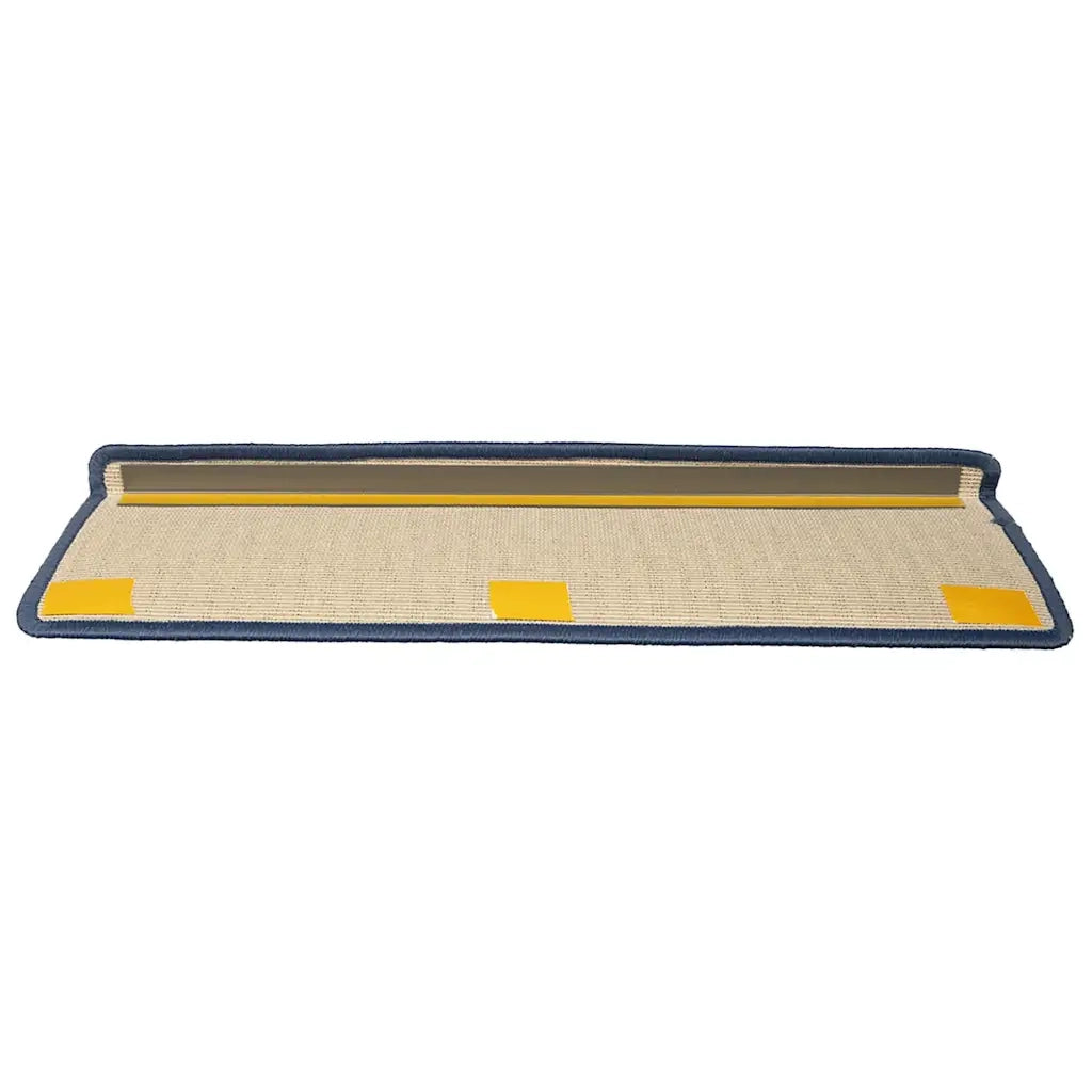 Tappetini per scale 15 pz 65x21x4 cm Grigio chiaro e blu con bordo rettangolare 326200