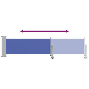 Tenda Laterale Retrattile per Patio 60x300 cm Blu