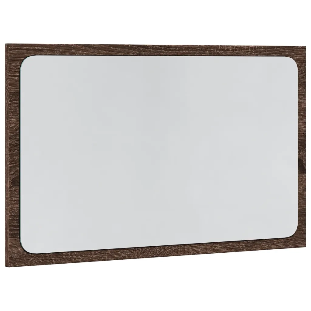 Specchio da Bagno LED-Specchio decorativo con LED Rovere Marrone 60x8,5x38 cm in Truciolato