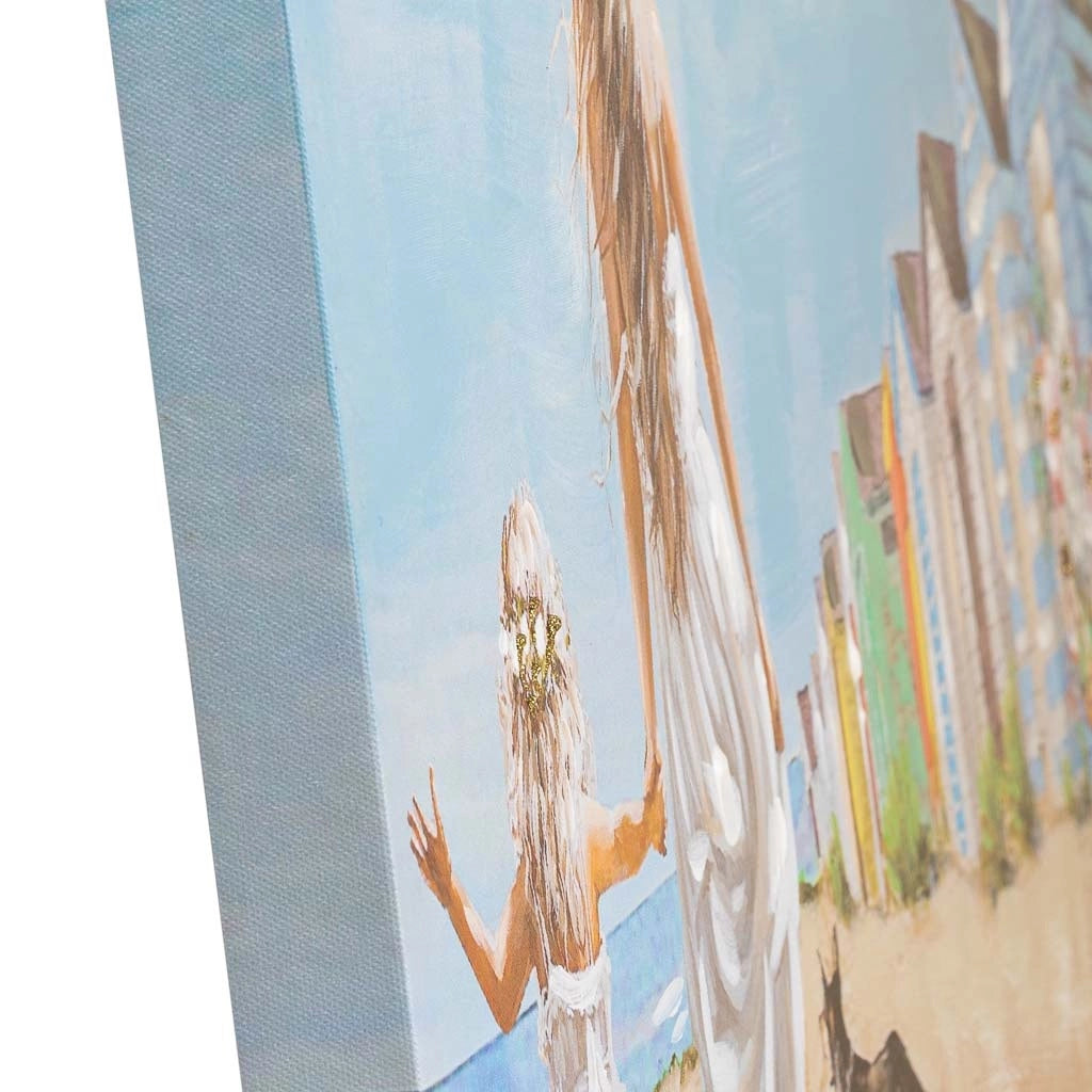 Quadro dipinto a mano con rilievo blu 60x120x3h