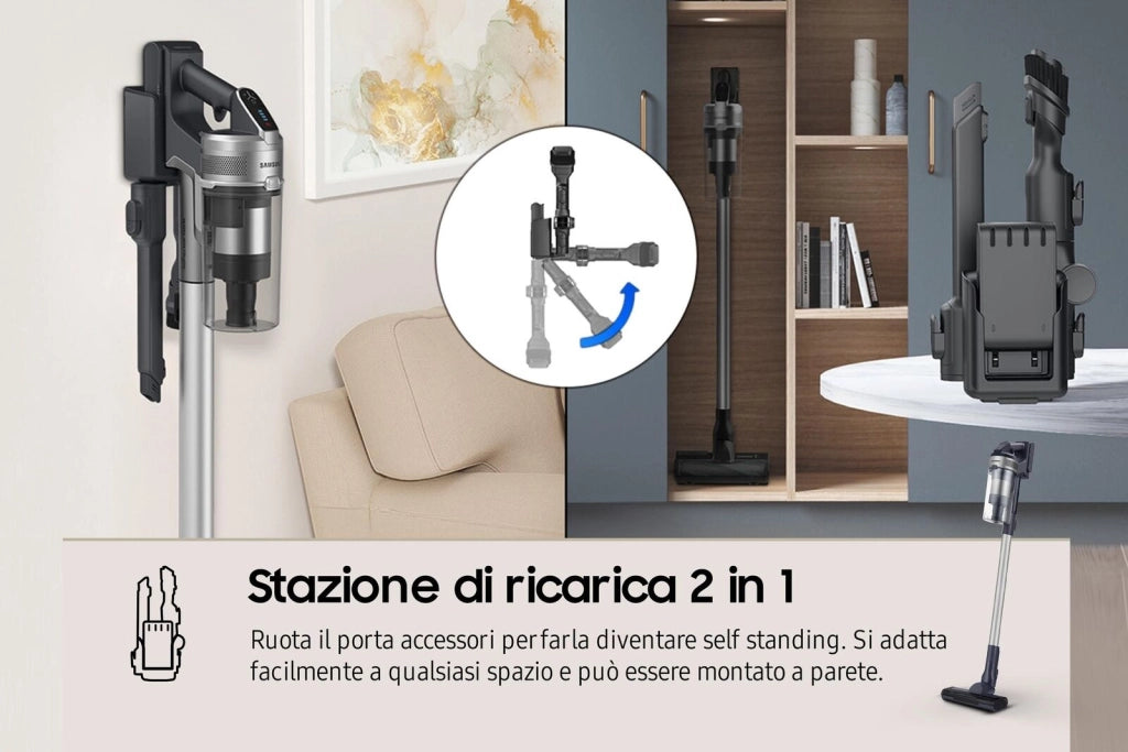 Samsung VS15A60AGR5 Scopa Elettrica senza filo Jet 65 pet 150W