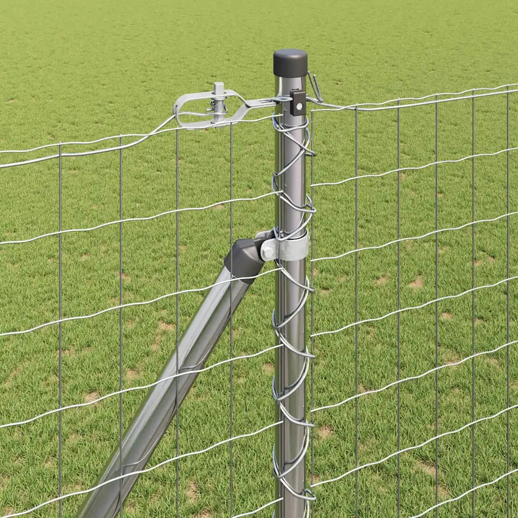 Recinzione da Giardino | Recinzione con Posto Argento 1,5 x 10 m Acciaio