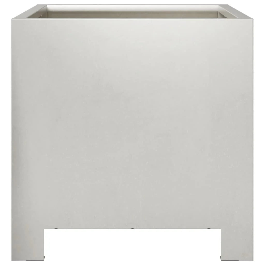 Fioriera rialzata per piante fiori giardino terrazze set da 2 30 x 30 x 30 cm acciaio inox argento 02_0038922