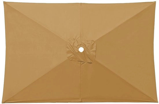 Parasole sostitutivo per 10ft x 6,5ft 6-ribs, protezione UV per piscina, giardino, cortile esterno (solo parasole) - Khaki - 2*3m