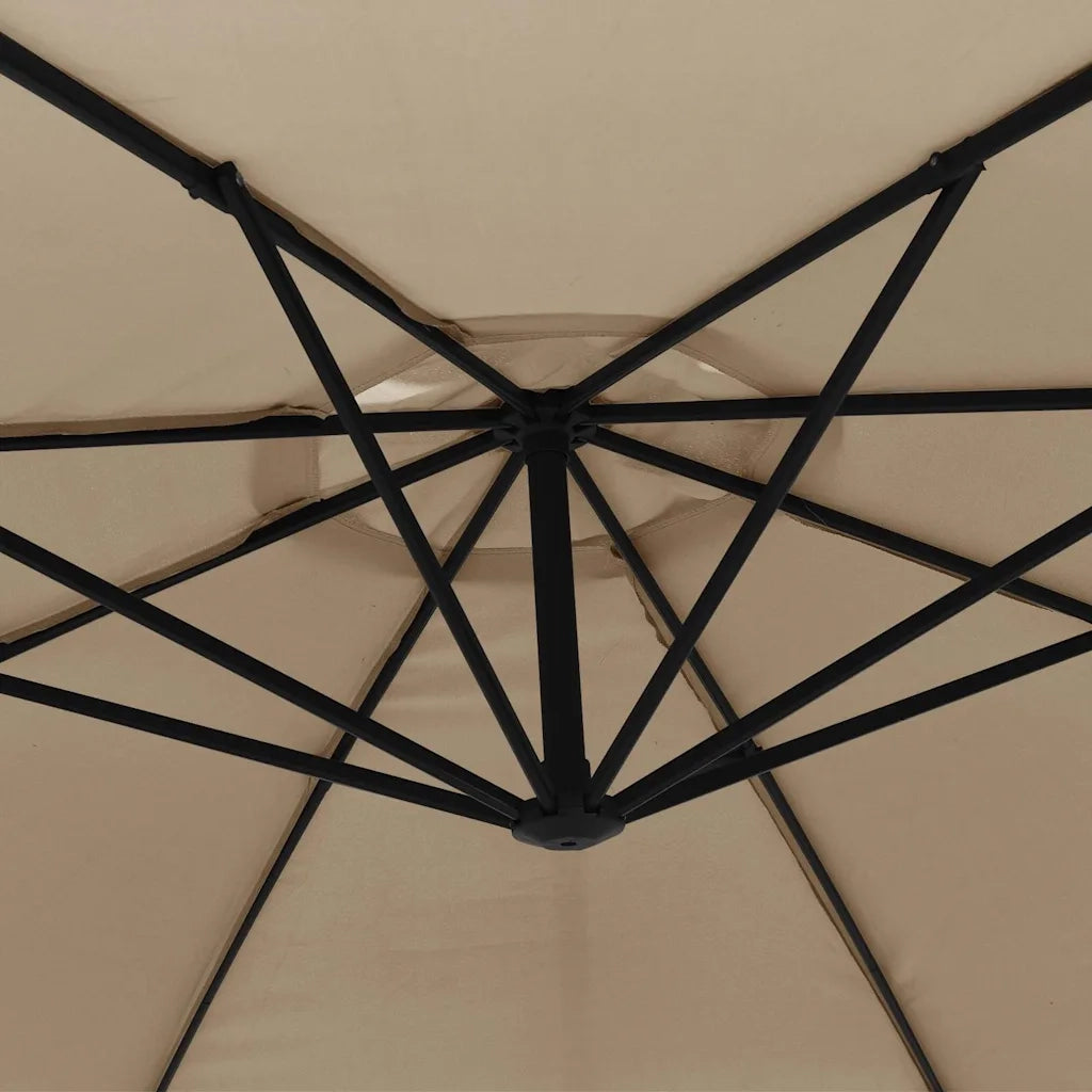 Ombrellone a Sbalzo Palo in Alluminio 350 cm Tortora 44506