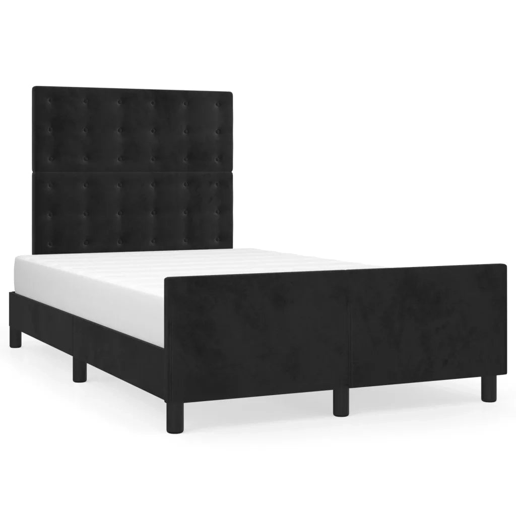 Giroletto senza Materasso Nero 120x190 cm Velluto 3270604
