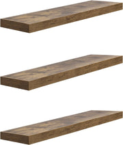 Mensola da Parete, Mensola da Muro, Legno MDF, Set di 3, per Cucina, Bagno, Soggiorno, ECC
