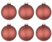 Palline di Natale in Vetro Bossa Nova Rosso Opaco Addobbi Decorazioni Albero Diametro: 60 mm