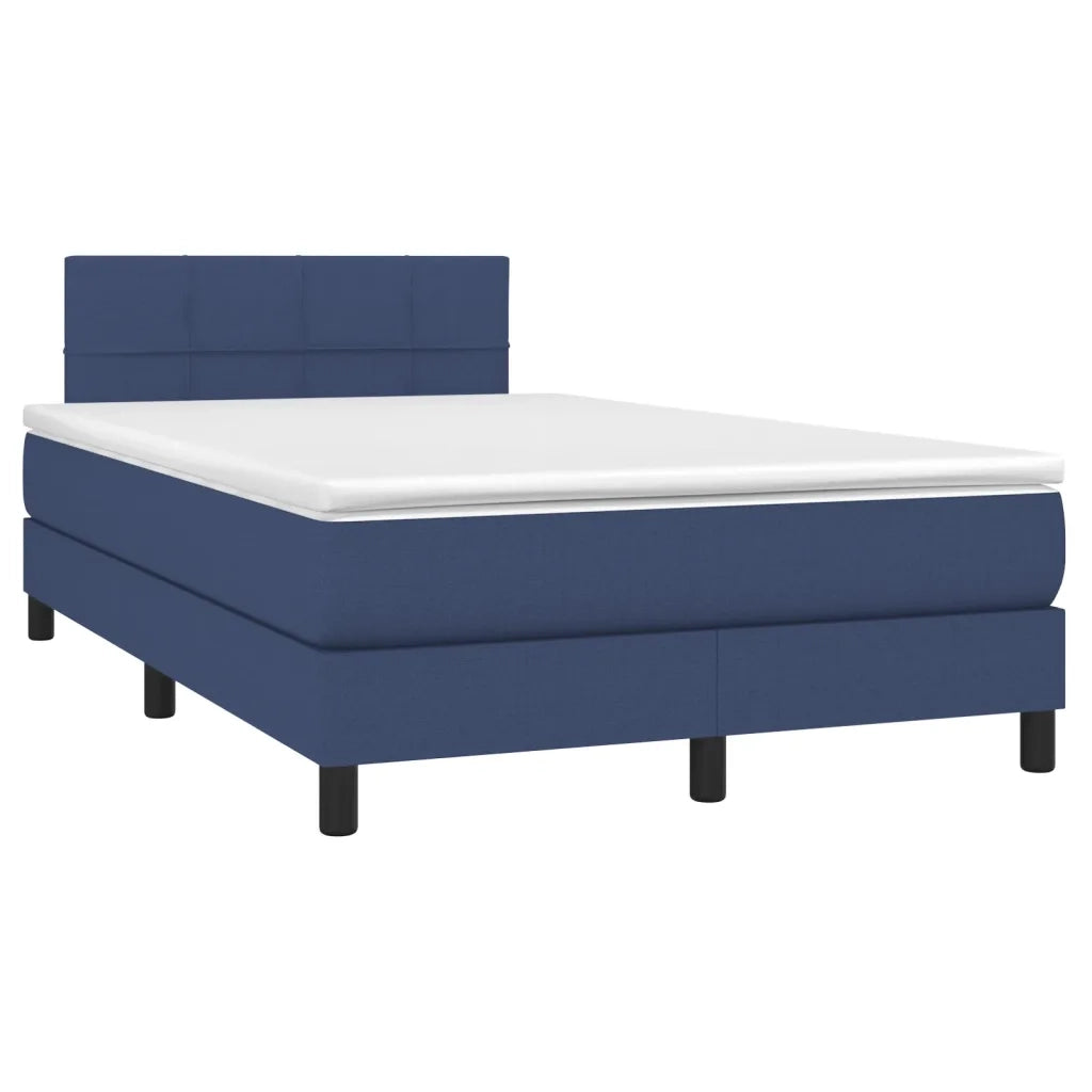 Letto a Molle con Materasso e LED Blu 120x190 cm in Tessuto 3270045