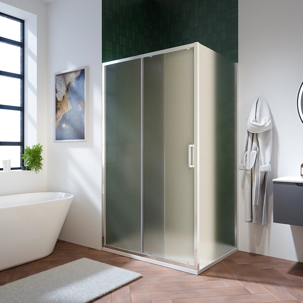 Box doccia 130x100 cm con apertura scorrevole vetro 6mm opaco h195 cm | Aruba