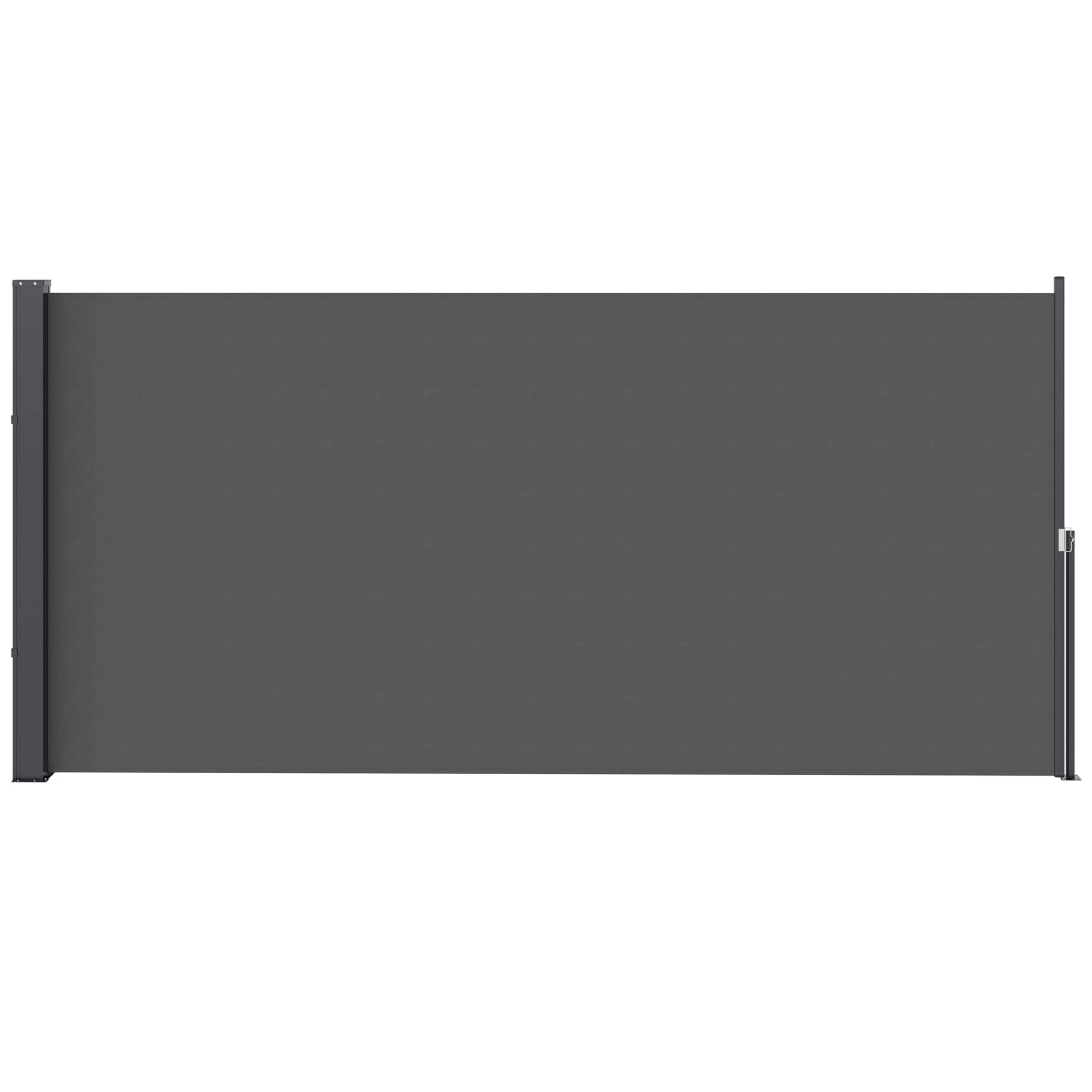 Paravento retrattile per esterno ¨C zephmum ¨C grigio scuro, alluminio, poliestere, 300x140 cm