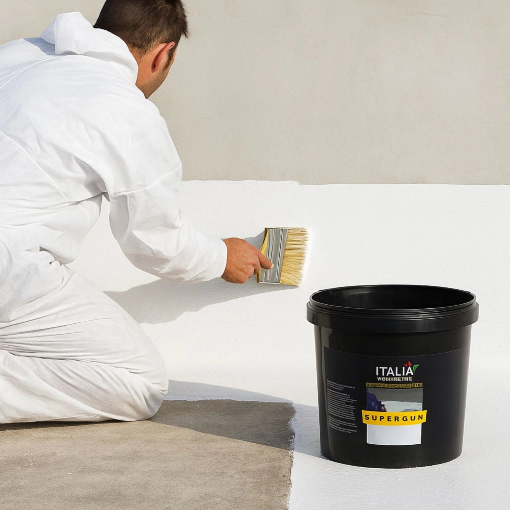 Italia colorpanit guaina impermeabilizzante supergum elastomerica fibrata *** tinta bianco, contenuto kg 20, confezio...