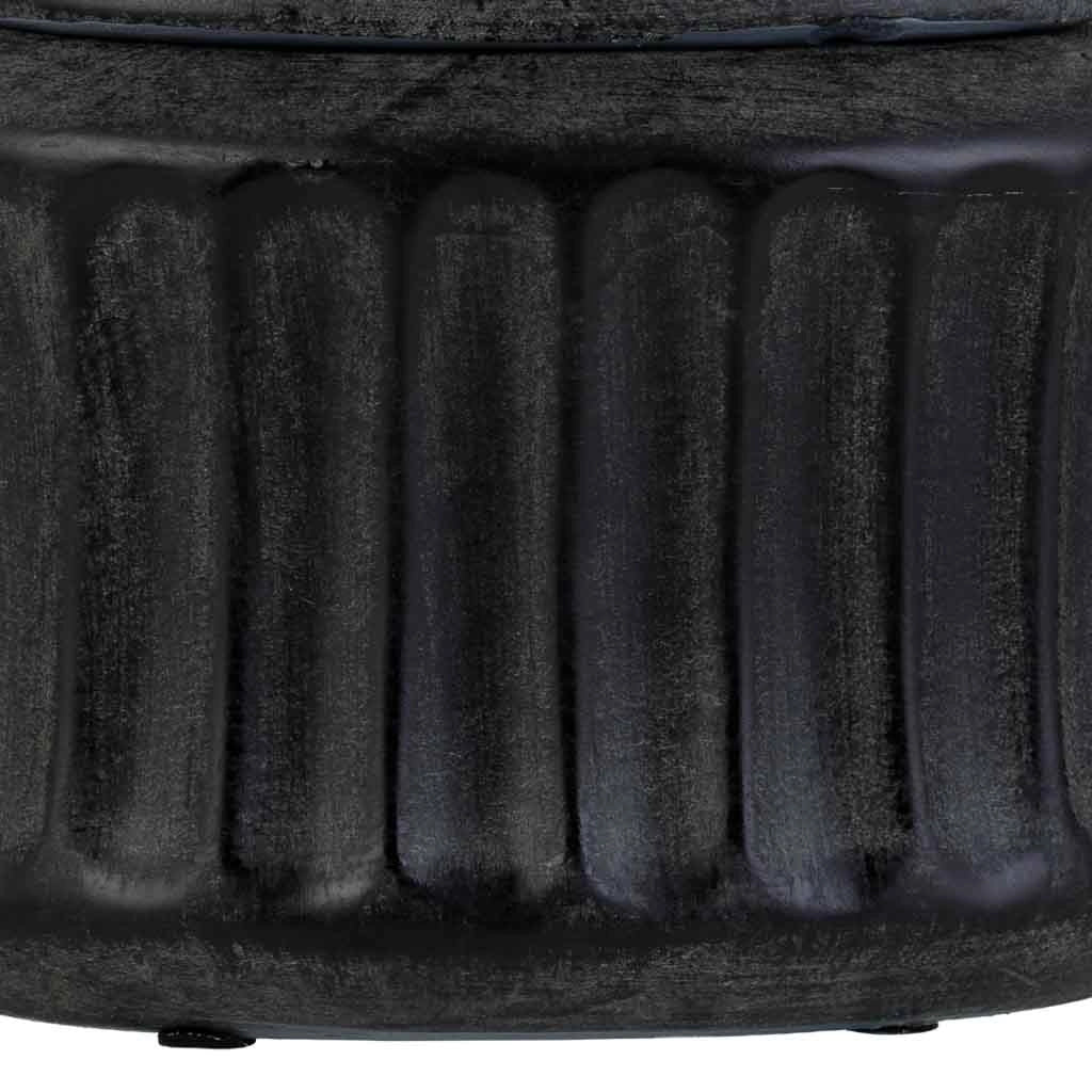 Vaso in ceramica nera, 18,5x10,5x24h cm