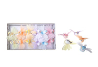 Set 24 Uccelli ad Ali Aperte con Clip Larghezza 10 cm