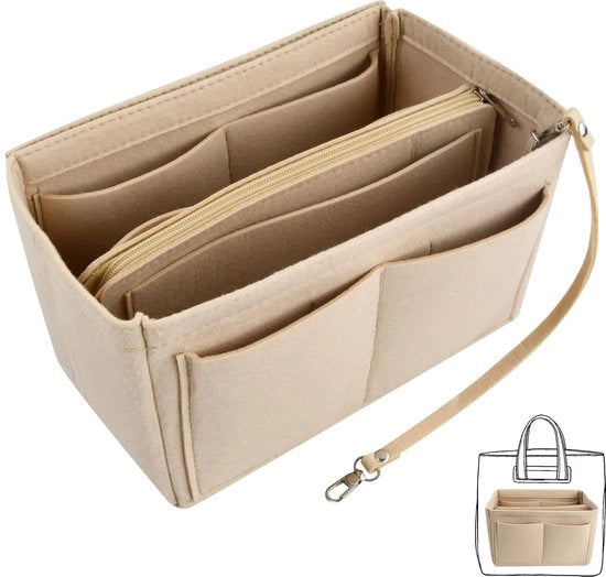Organizzatore di Borse con Pannelli Rimovibili, Borse da Mano con Tasche Interna, Organizzatore di Borse per Borse da Mano (Dimensioni M)