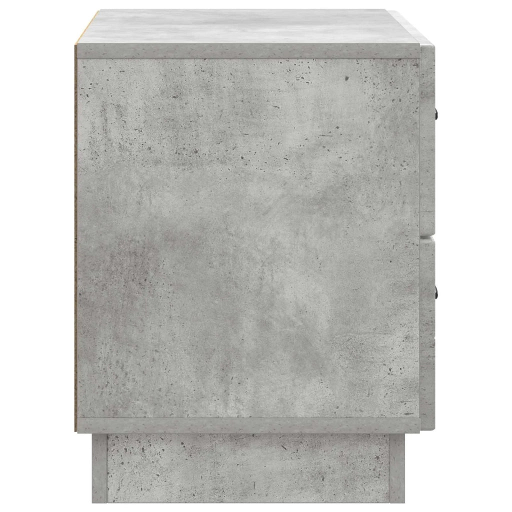 Comodino | Armadio da Notte | Mobiletto da notte Grigio Cemento 62 x 34,5 x 44,5 cm