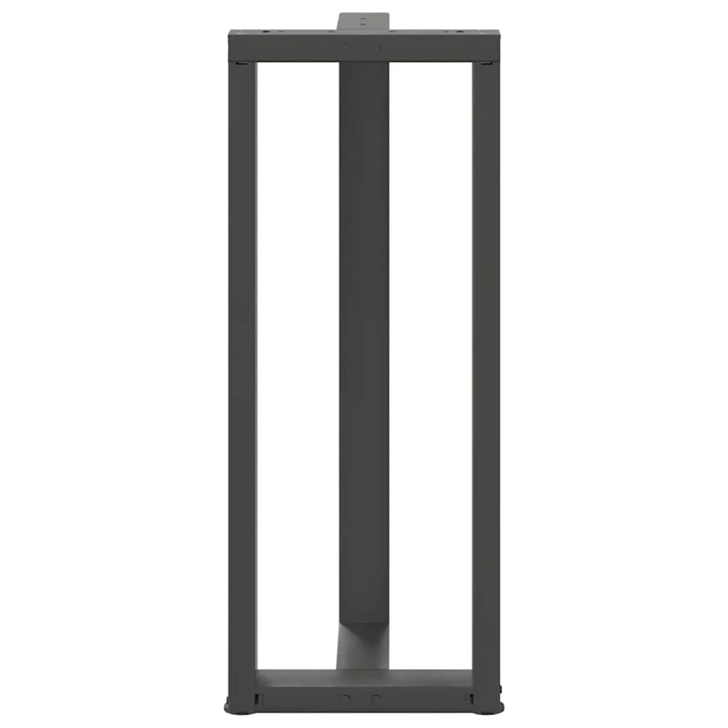 Set di 2 gambe regolabili per tavolo da bar a forma di T 50 x 35 x 100 cm in acciaio antracite 02_0057352