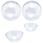 Trade Shop - Sfere Natalizie Palline Trasparenti Apribili Da Riempire Decorazione Natale 2pz 7cm -