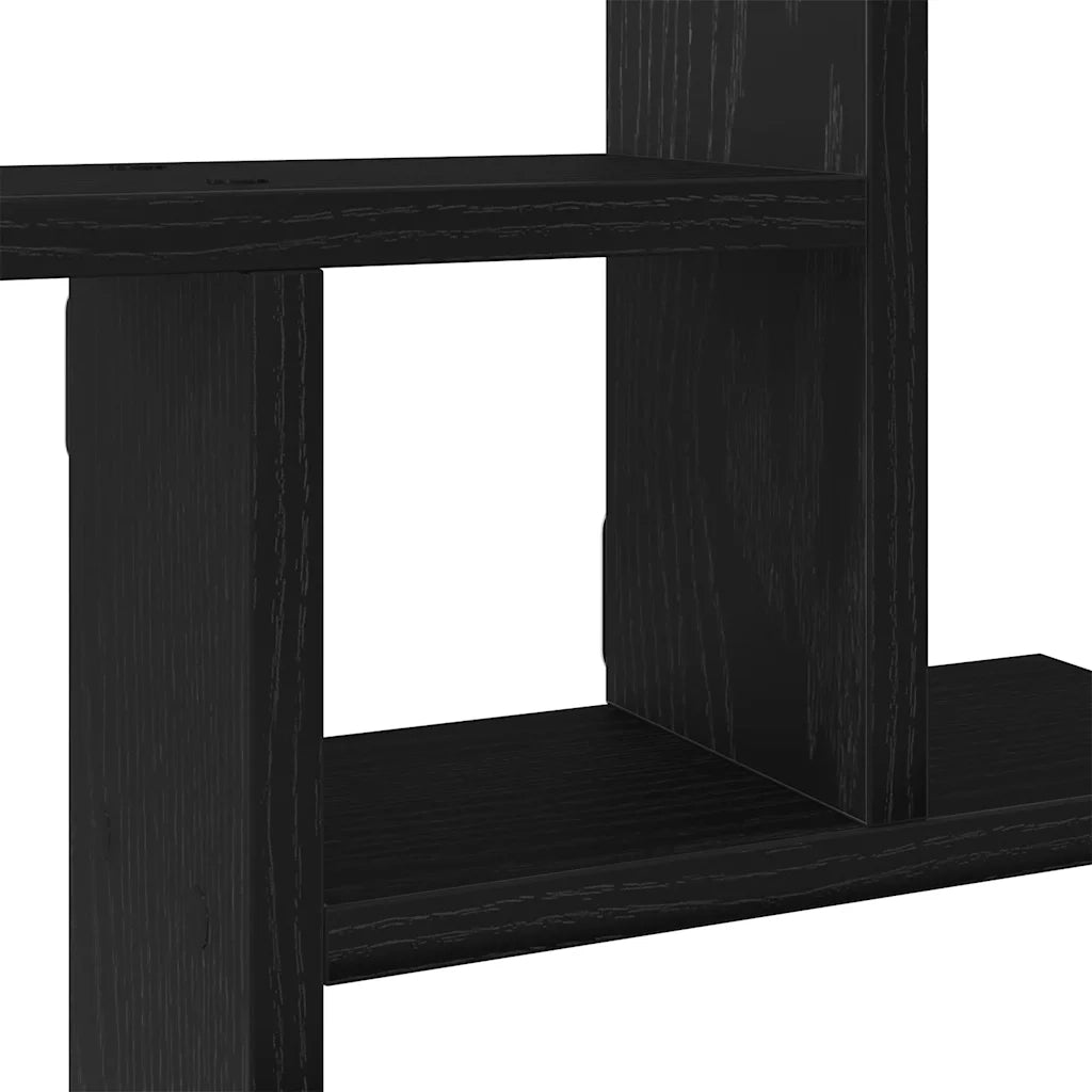 Mensole da Parete 2pz Rovere Nero 38x12x38 cm in Truciolato 868067