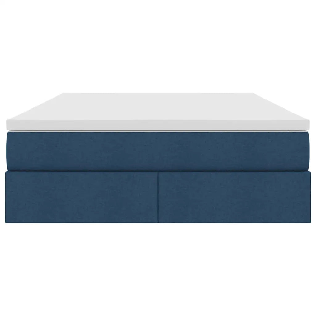 Letto con contenitore e materasso Blu 140 x 200 cm Poliestere 3370235