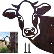 Decorazione di un Bue di Metallo Ruggine - Ornamenti Decorativi per Giardino e Azienda Agricola