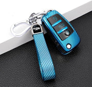 Coprimostra del cofano - Blu - A1 A3 A4 A6 Q2 Q3 Q7 TT TTS R8 - Manubrio in pelle - Protezione - Telecomando - 3 pulsanti