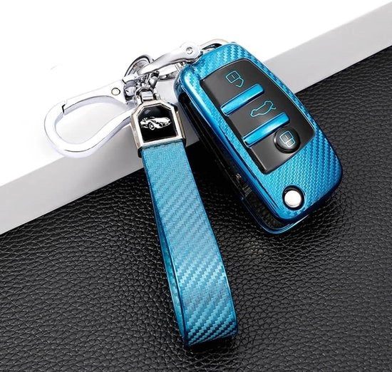 Coprimostra del cofano - Blu - A1 A3 A4 A6 Q2 Q3 Q7 TT TTS R8 - Manubrio in pelle - Protezione - Telecomando - 3 pulsanti