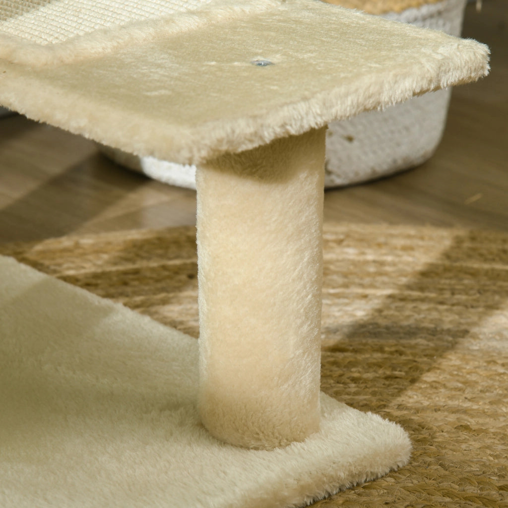 Tiragraffi per gatti con piattaforma ¨C zephmum ¨C 100 cm beige