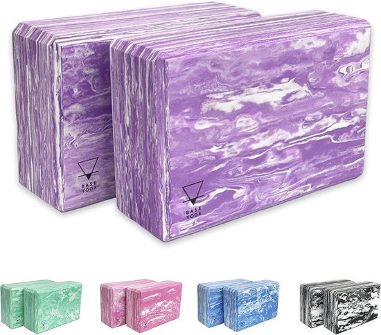 Set di Blocchi Yoga - Blocchi di EVA in Gomma Paraffinata - Resistenti e Leggeri - 2 Pezzi