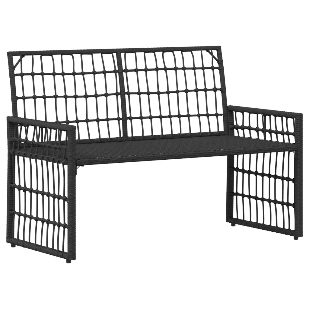 Panchina da esterno Nero e Grigio scuro 116 x 55 x 82 cm