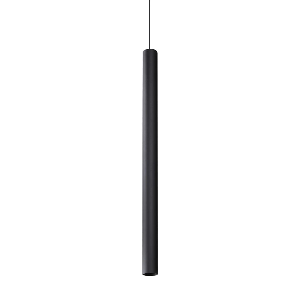 Lampada Da Sospensione Look 1 Luce Gu10 Nero D 60 Mm H 1000 Mm