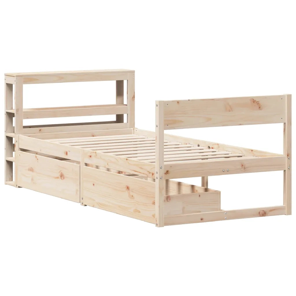 Letto singolo | Letto per adulti | Letto senza Materasso 90x200 cm in Legno Massello di Pino