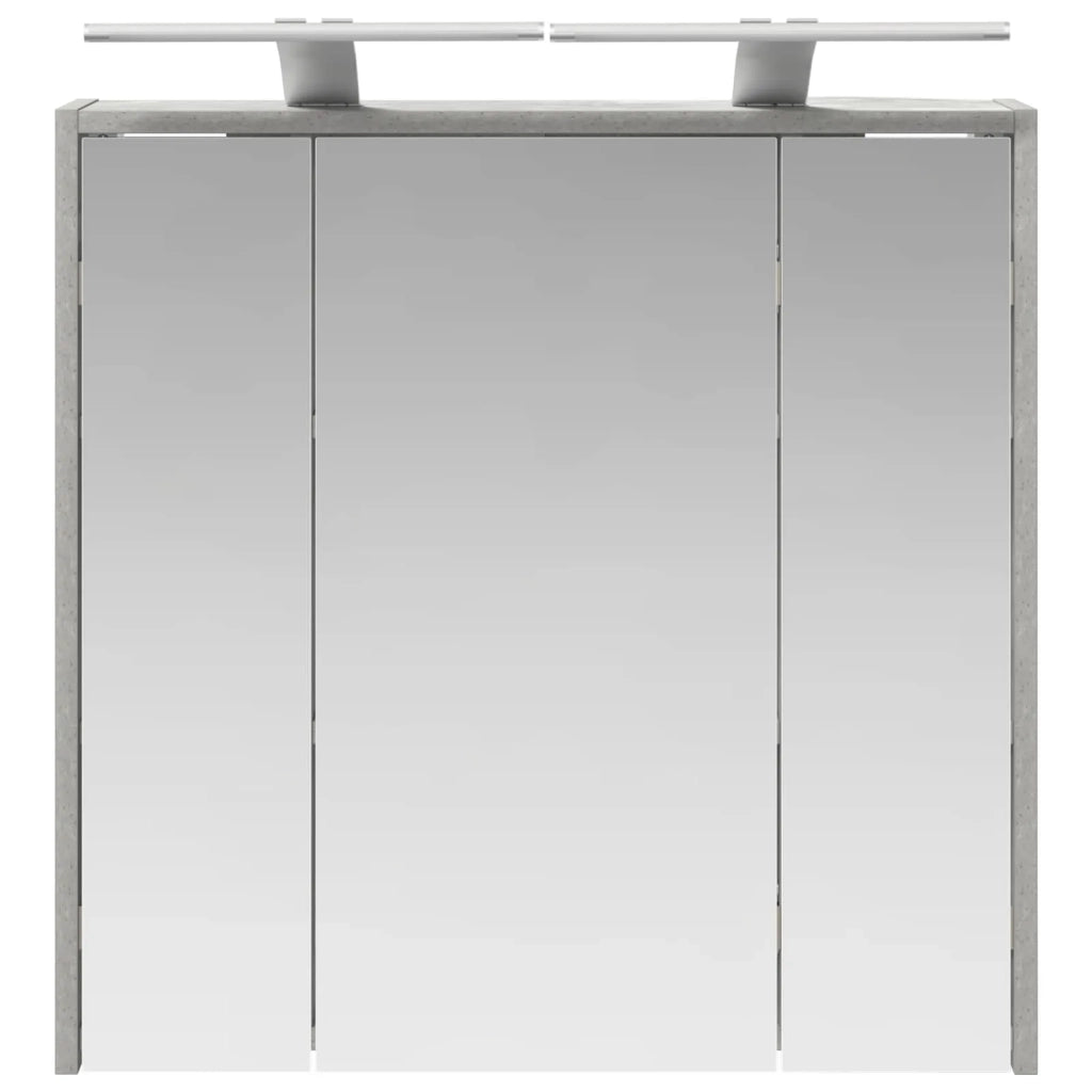 Mobiletto per specchio da bagno Grigio cemento 889162