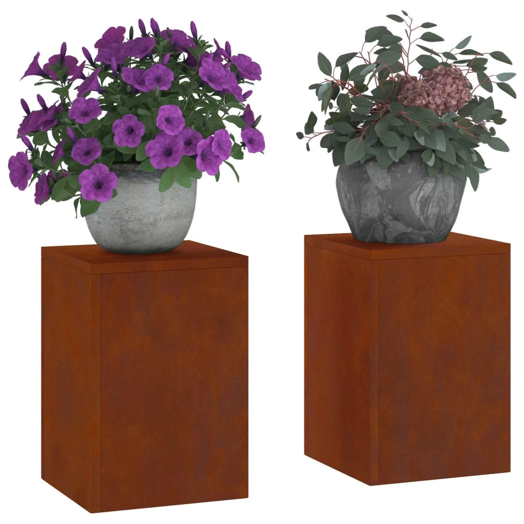 Supporto per piante 2 pcs Ruggine 24 x 24 x 35 cm 865812