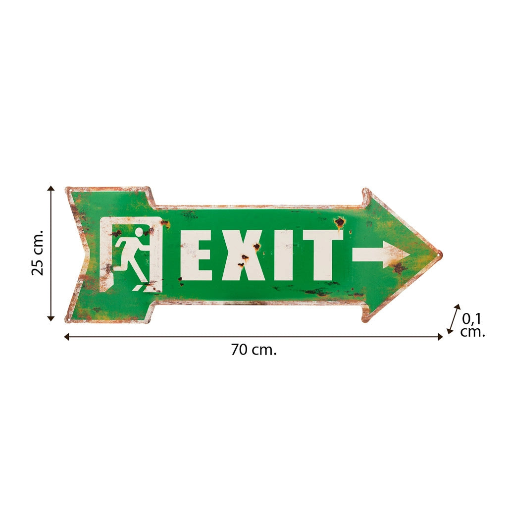 Piastra da parete in metallo verde 70x25x1h
