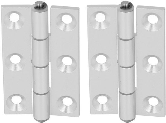 Pannello Scharniere - Scharniere in Alluminio - Duraturo e Stabile - 78 x 48 mm - Ideale per Progetti di Arredamento - 2 Pezzi - Adatto per Divani...