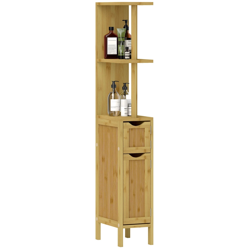 Colonna Bagno con Ripiani e Armadietti ¨C zephmum ¨C Legno 18x30x120 cm