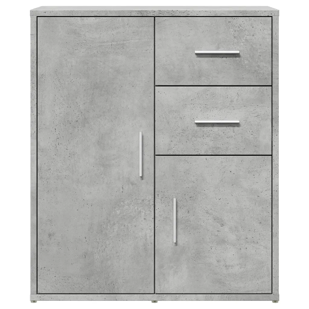 Credenza Grigio Cemento 60x31x70 cm in Legno Multistrato 840481