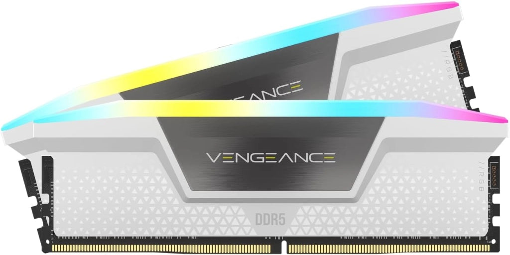 VENGEANCE RGB DDR5 RAM 32GB (2x16GB) Fino a 6400MHz CL36 Intel XMP Compatibile iCUE Memoria per Computer - Nero (CMH32GX5M2B6400C36)