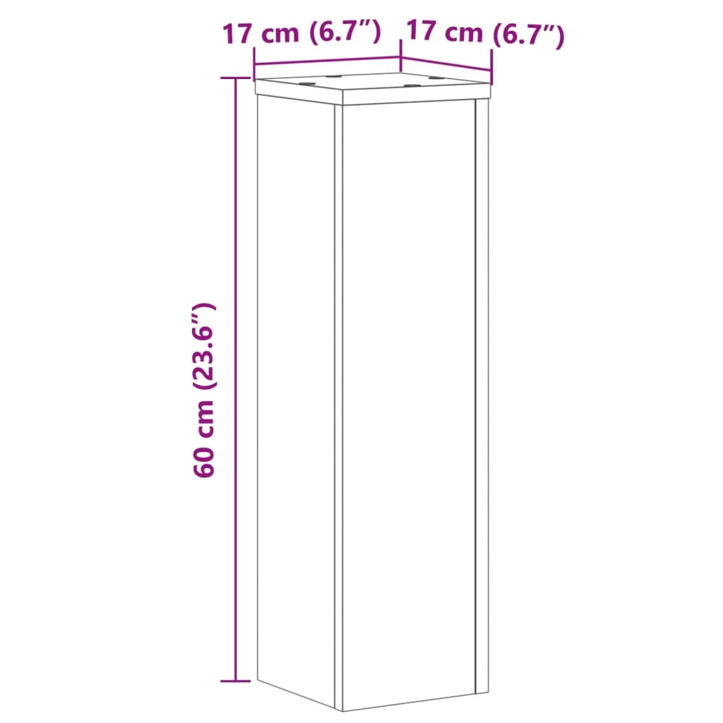 Portavasi mobili per fiori set da 2 legno ingegnerizzato grigio 02_0045328